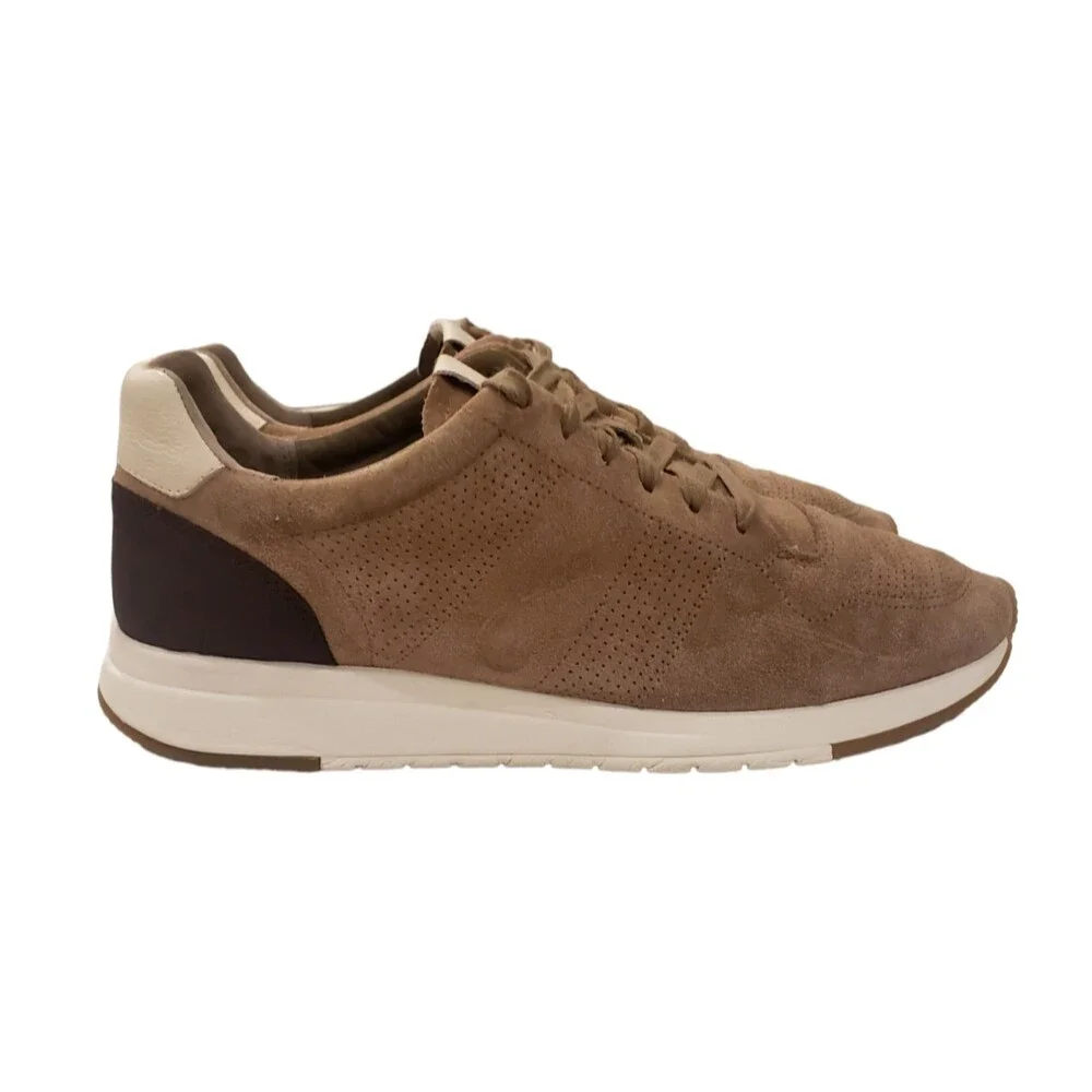 Vince Pierce Low Top Men's Sneaker Color Brown Flint Size 10M